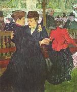 Henri de toulouse-lautrec, Im Moulin Rouge, Zwei tanzende Frauen